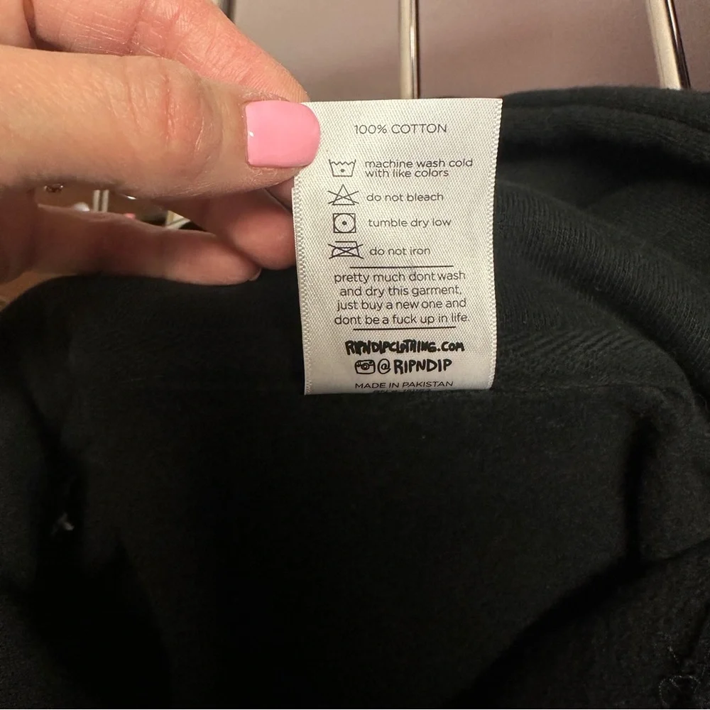 RIPNDIP Nerminator 2.0 Robot Kitty Cat Hoodie Black Small Pullover Sweatshirt - Picture 7 of 7